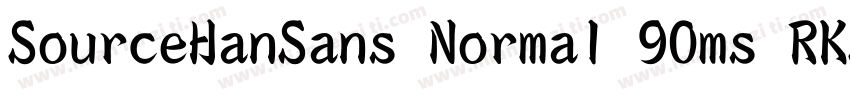 SourceHanSans Normal 90ms RKSJ H字体转换
